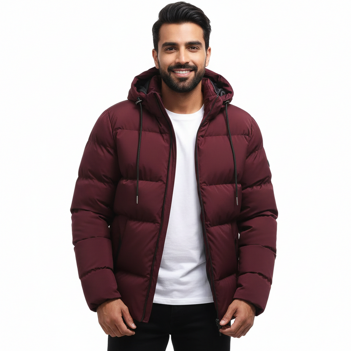 Olie Parka d’Hiver Homme Imperméable Puffer Matelassé, Capuche & Chaleur Maximale