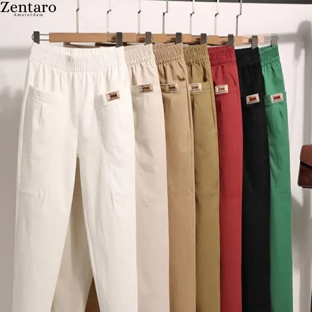 Mariana Pantalon Femme en Coton Coupe Confortable en Tissu Élastique & Éco-Responsable