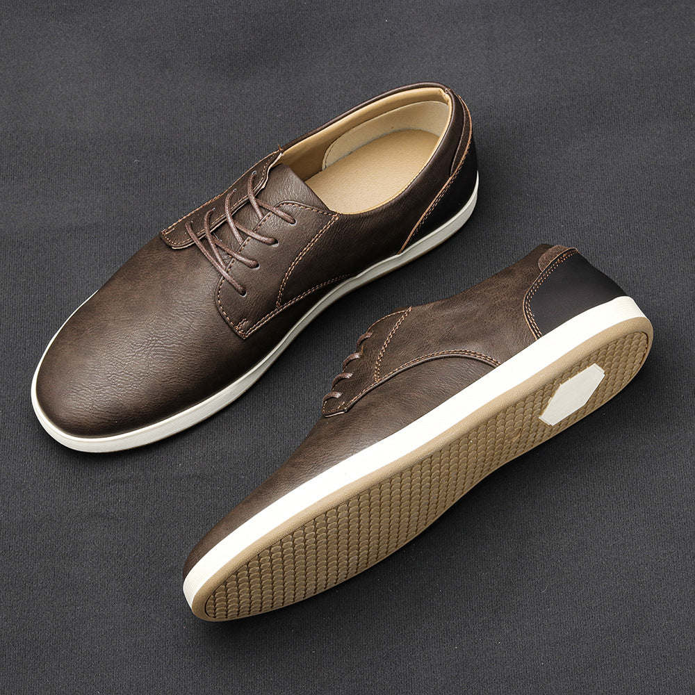BASKETS EN CUIR