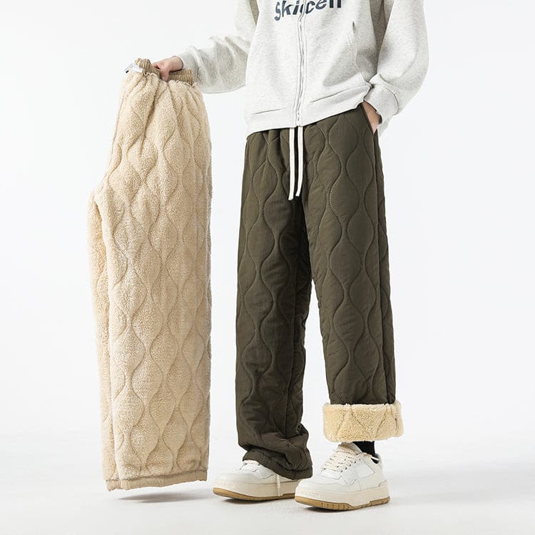 Logan Pantalon Hiver Matelassé Homme Pantalon Chaud Doublé Polaire avec Coupe Ample & Taille Élastique, vue 4