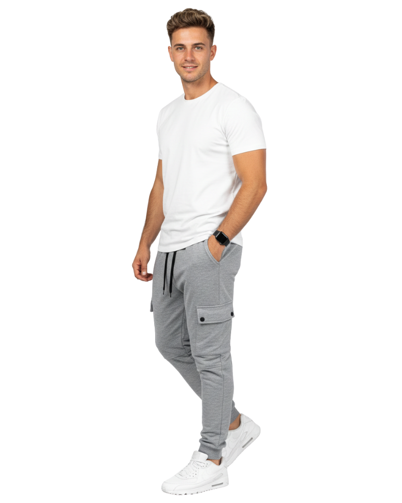 Luciano Pantalon Jogging Homme Cargo Jogger Confortable avec Poches Latérales, vue 2