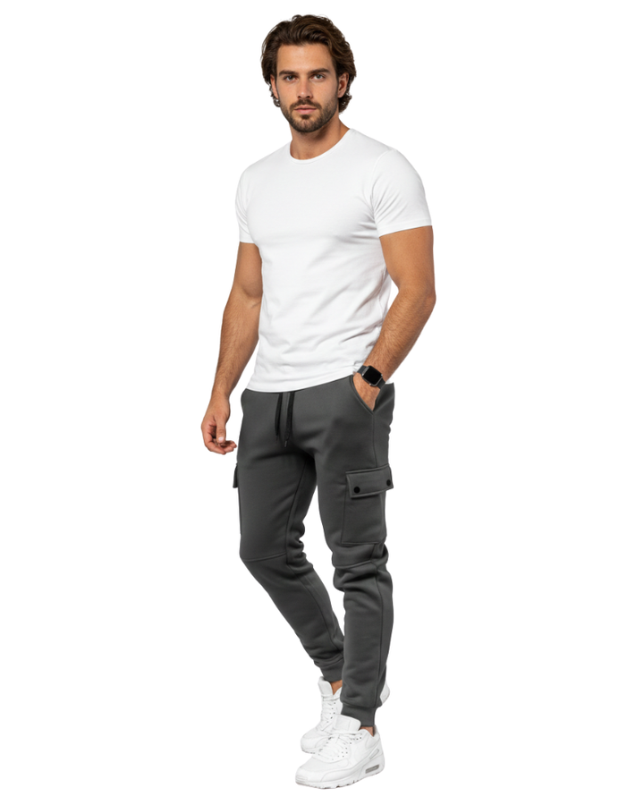 Luciano Pantalon Jogging Homme Cargo Jogger Confortable avec Poches Latérales, vue 3