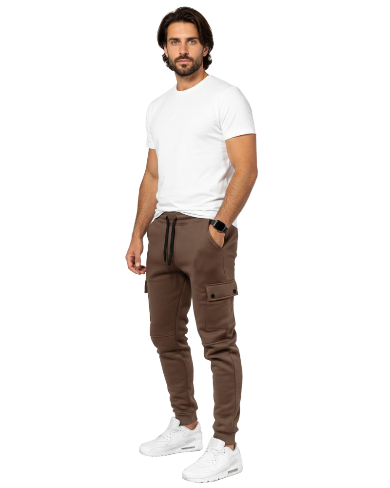 Luciano Pantalon Jogging Homme Cargo Jogger Confortable avec Poches Latérales, vue 5