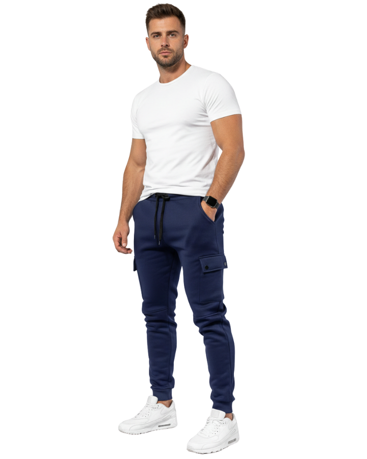 Luciano Pantalon Jogging Homme Cargo Jogger Confortable avec Poches Latérales, vue 6
