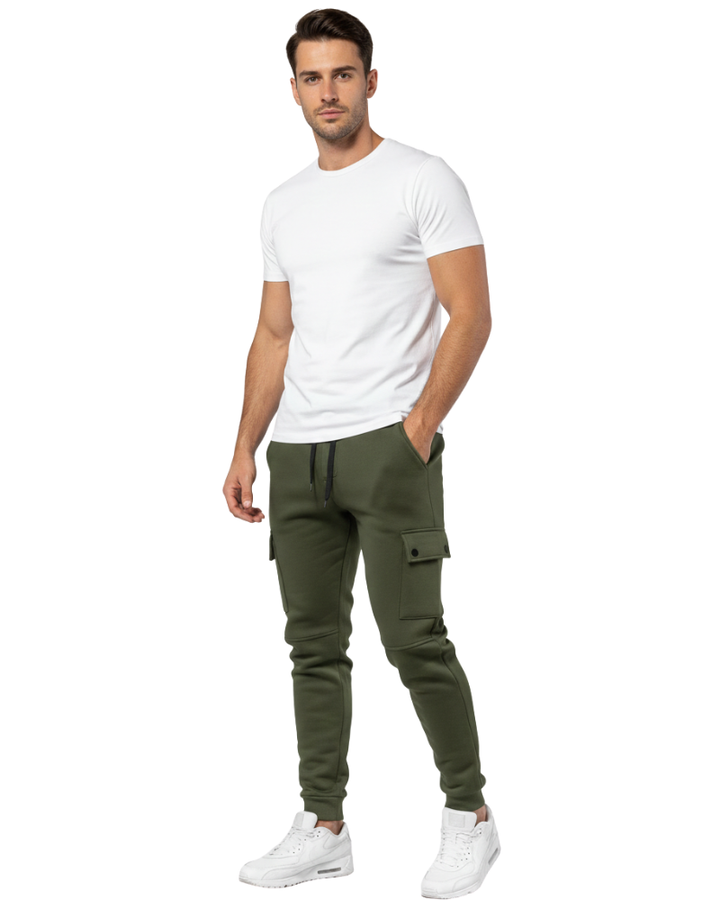 Luciano Pantalon Jogging Homme Cargo Jogger Confortable avec Poches Latérales, vue 4