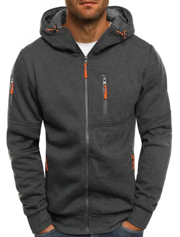 Ealdred Veste Homme Sweat à Capuche Zippé Confortable en Coton & Style Moderne, vue 3