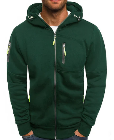 Ealdred Veste Homme Sweat à Capuche Zippé Confortable en Coton & Style Moderne, vue 4