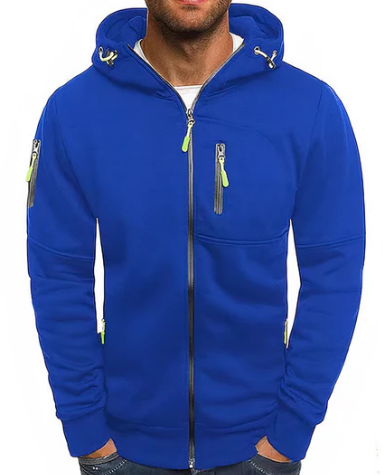 Ealdred Veste Homme Sweat à Capuche Zippé Confortable en Coton & Style Moderne, vue 5