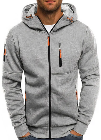 Ealdred Veste Homme Sweat à Capuche Zippé Confortable en Coton & Style Moderne, vue 6