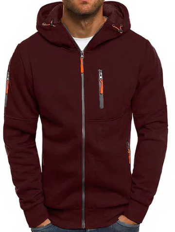 Ealdred Veste Homme Sweat à Capuche Zippé Confortable en Coton & Style Moderne, vue 7
