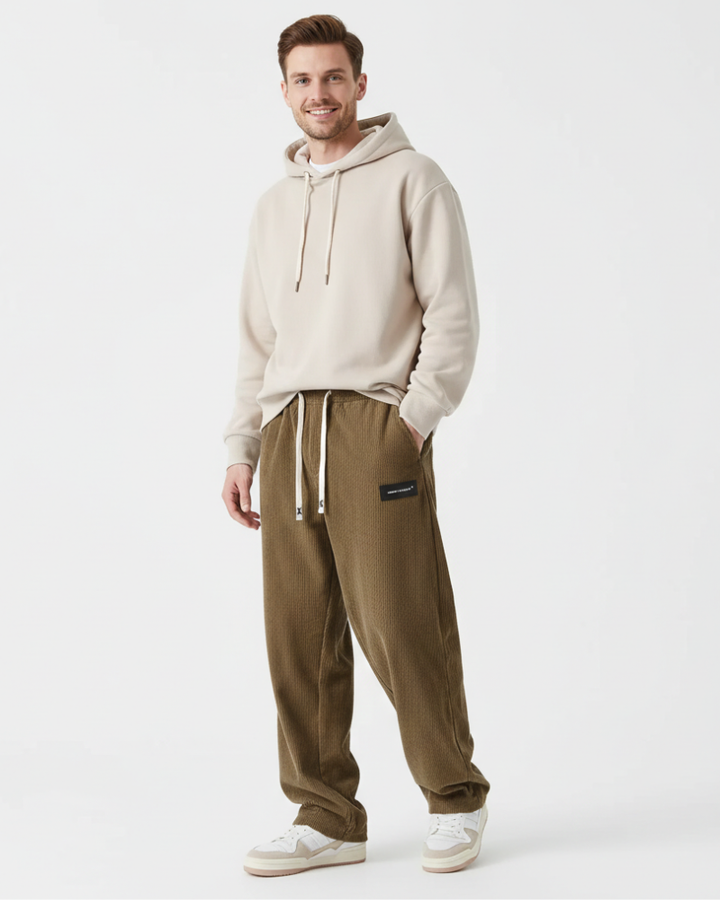 Quinnell Pantalon Homme Velours Côtelé Taille Ajustable, Confort Chaud & Style Moderne, vue 2