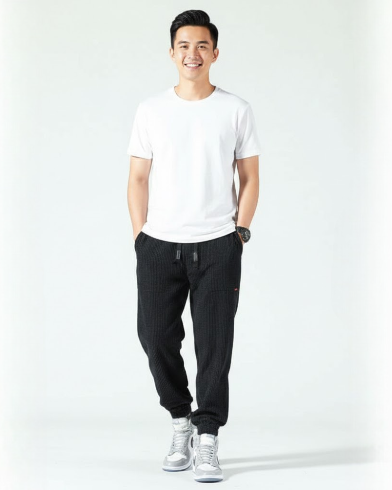 Emerson Pantalon Jogger Homme en Velours Côtelé Coupe Relax & Confort Casual, vue 3