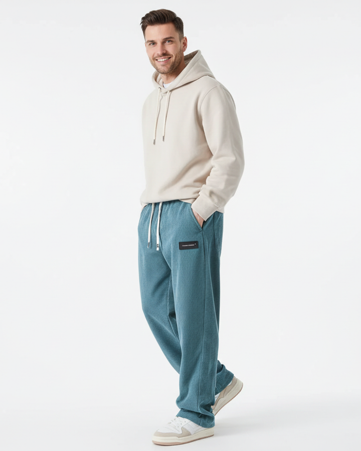 Quinnell Pantalon Homme Velours Côtelé Taille Ajustable, Confort Chaud & Style Moderne, vue 4