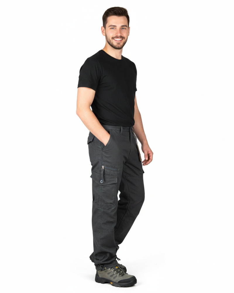 Onze Pantalon Casual Homme Coupe Relax Confortable avec Poches Pratiques & Tissu Léger