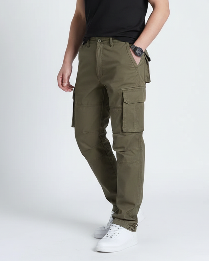 Lucas Pantalon Outdoor Homme Pantalon Résistant Coupe Droite avec Poches Fonctionnelles