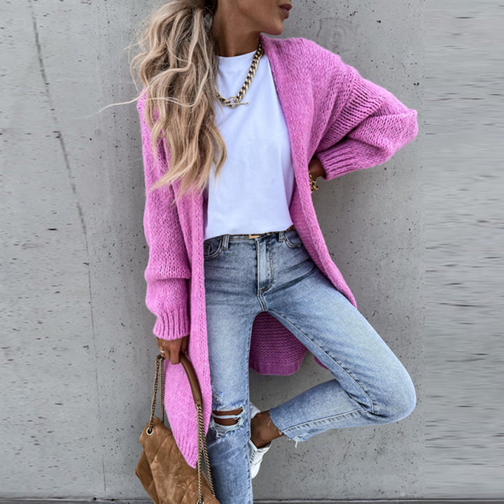 Bérénice Cardigan Femme Oversize en Maille Douce