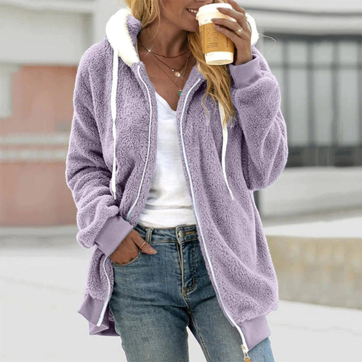 Livey Sweat à Capuche Polaire Femme Hoodie Zippé Doublé Ultra Doux avec Coupe Chaude et Confortable, vue 2