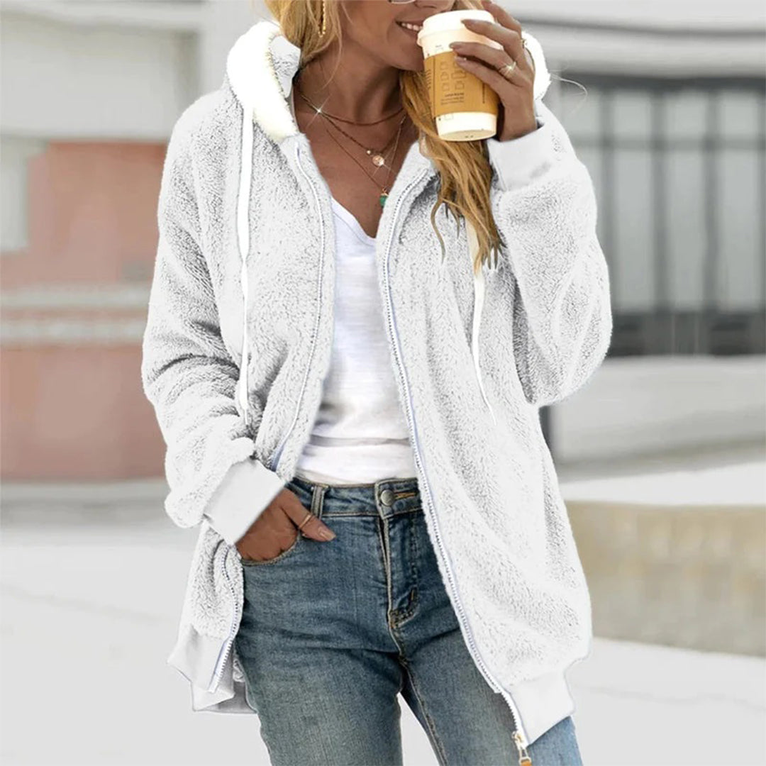 Livey Sweat à Capuche Polaire Femme Hoodie Zippé Doublé Ultra Doux avec Coupe Chaude et Confortable, vue 7