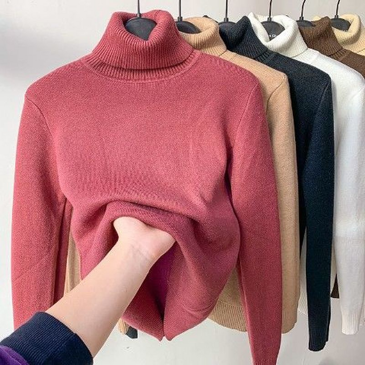 Delaney Pull Femme Pull Tricoté Confortable avec Doublure Polaire Chaude pour l’Hiver, vue 6