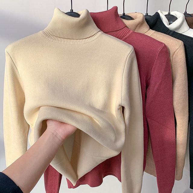 Delaney Pull Femme Pull Tricoté Confortable avec Doublure Polaire Chaude pour l’Hiver, vue 4
