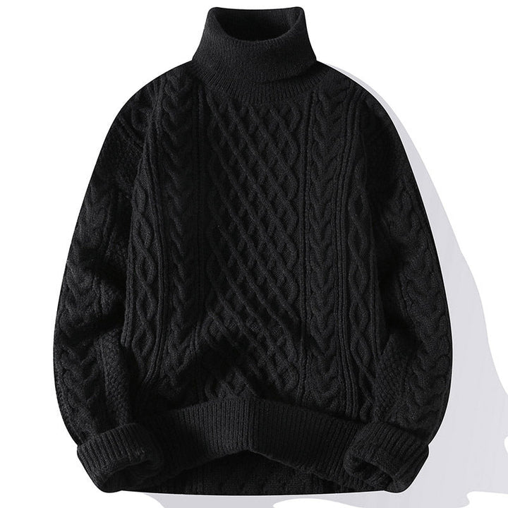 Andrew Pull Homme à Col Roulé Maille Épaisse Chaude avec Style Classique et Confort Durable, vue 2
