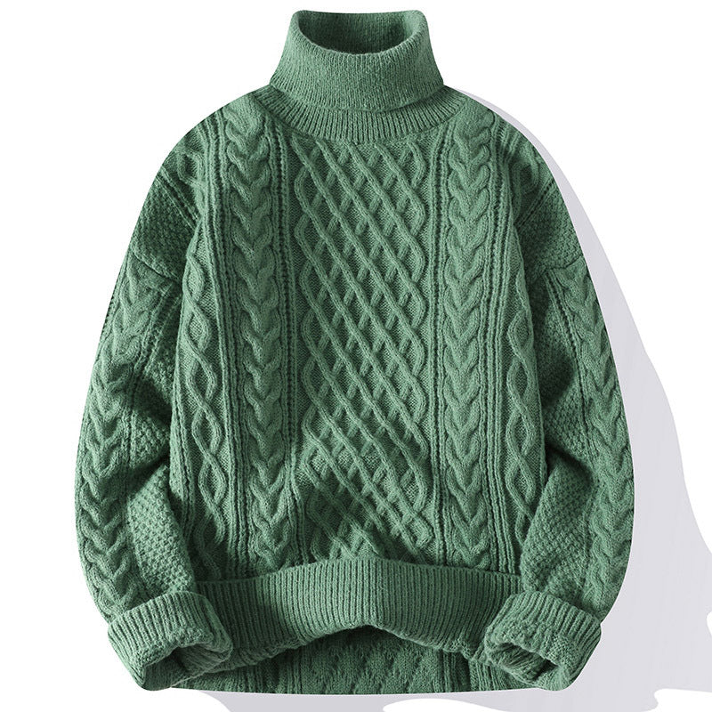 Andrew Pull Homme à Col Roulé Maille Épaisse Chaude avec Style Classique et Confort Durable, vue 3