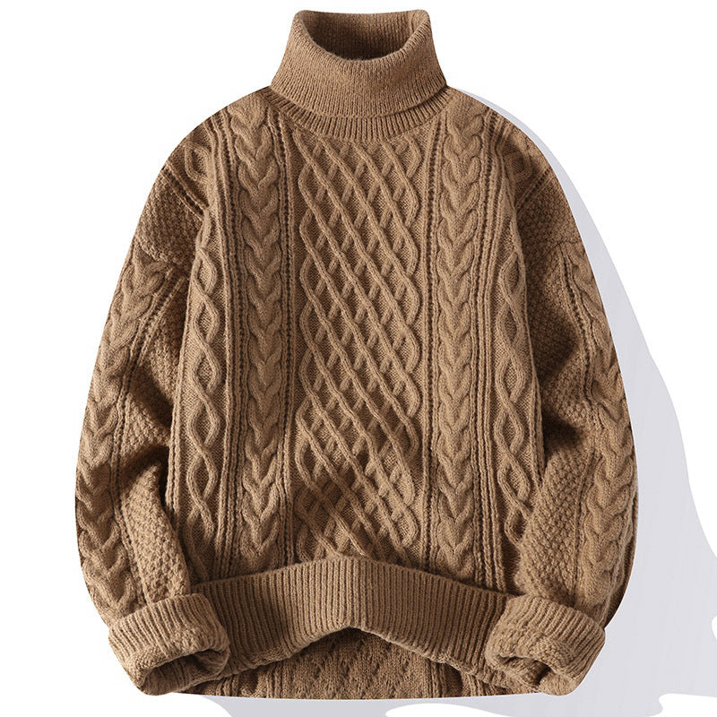 Andrew Pull Homme à Col Roulé Maille Épaisse Chaude avec Style Classique et Confort Durable, vue 4