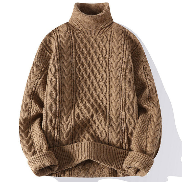 Andrew Pull Homme à Col Roulé Maille Épaisse Chaude avec Style Classique et Confort Durable, vue 4