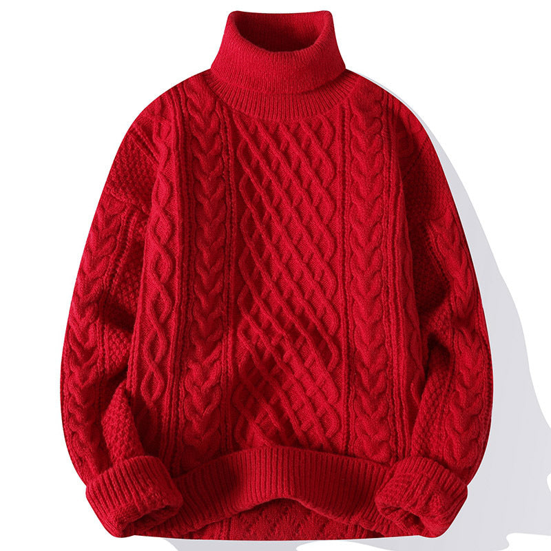 Andrew Pull Homme à Col Roulé Maille Épaisse Chaude avec Style Classique et Confort Durable, vue 5