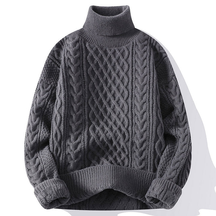 Andrew Pull Homme à Col Roulé Maille Épaisse Chaude avec Style Classique et Confort Durable, vue 6