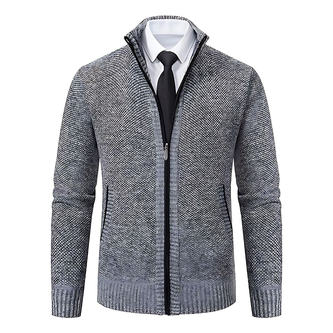 Adrian Pull Homme Tricot Noir à Fermeture Zip, Élégant & Confortable pour Toutes Occasions, vue 10
