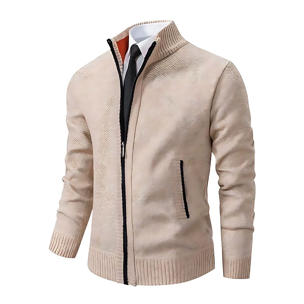 Adrian Pull Homme Tricot Noir à Fermeture Zip, Élégant & Confortable pour Toutes Occasions, vue 2