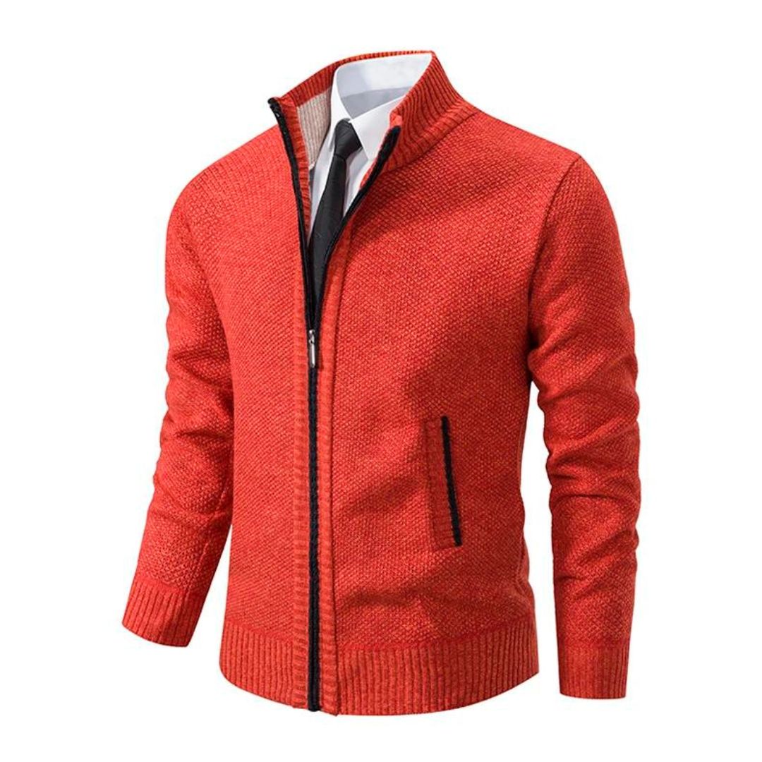 Adrian Pull Homme Tricot Noir à Fermeture Zip, Élégant & Confortable pour Toutes Occasions, vue 3
