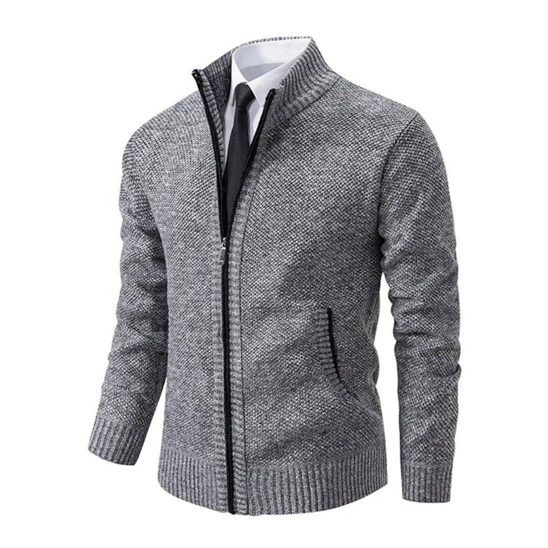 Adrian Pull Homme Tricot Noir à Fermeture Zip, Élégant & Confortable pour Toutes Occasions, vue 4