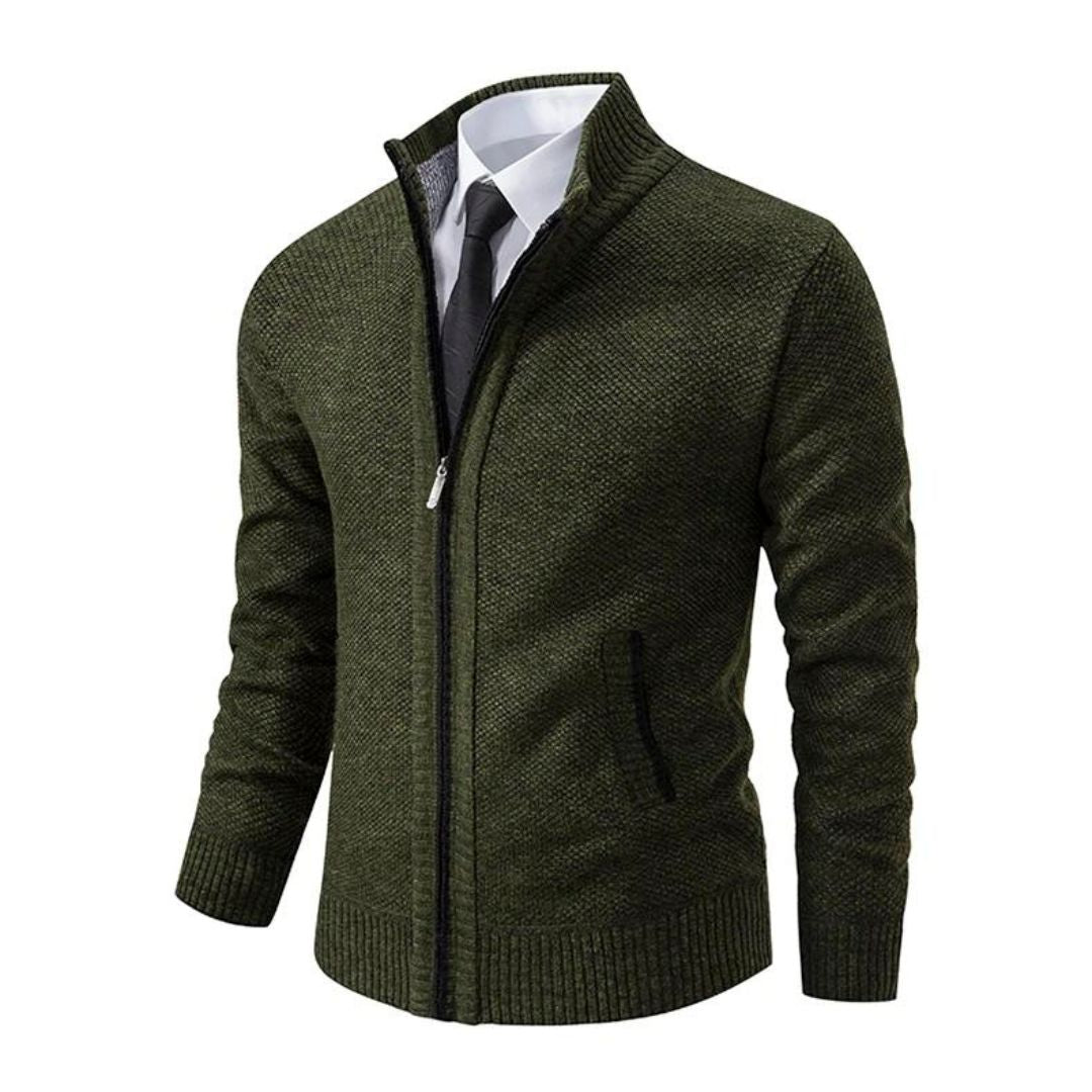 Adrian Pull Homme Tricot Noir à Fermeture Zip, Élégant & Confortable pour Toutes Occasions, vue 5