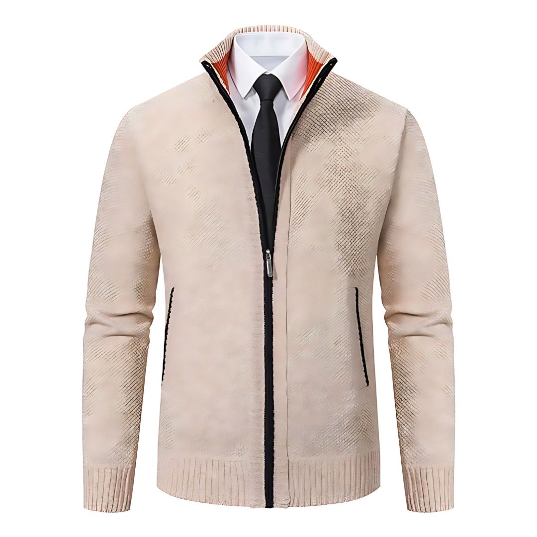 Adrian Pull Homme Tricot Noir à Fermeture Zip, Élégant & Confortable pour Toutes Occasions, vue 8