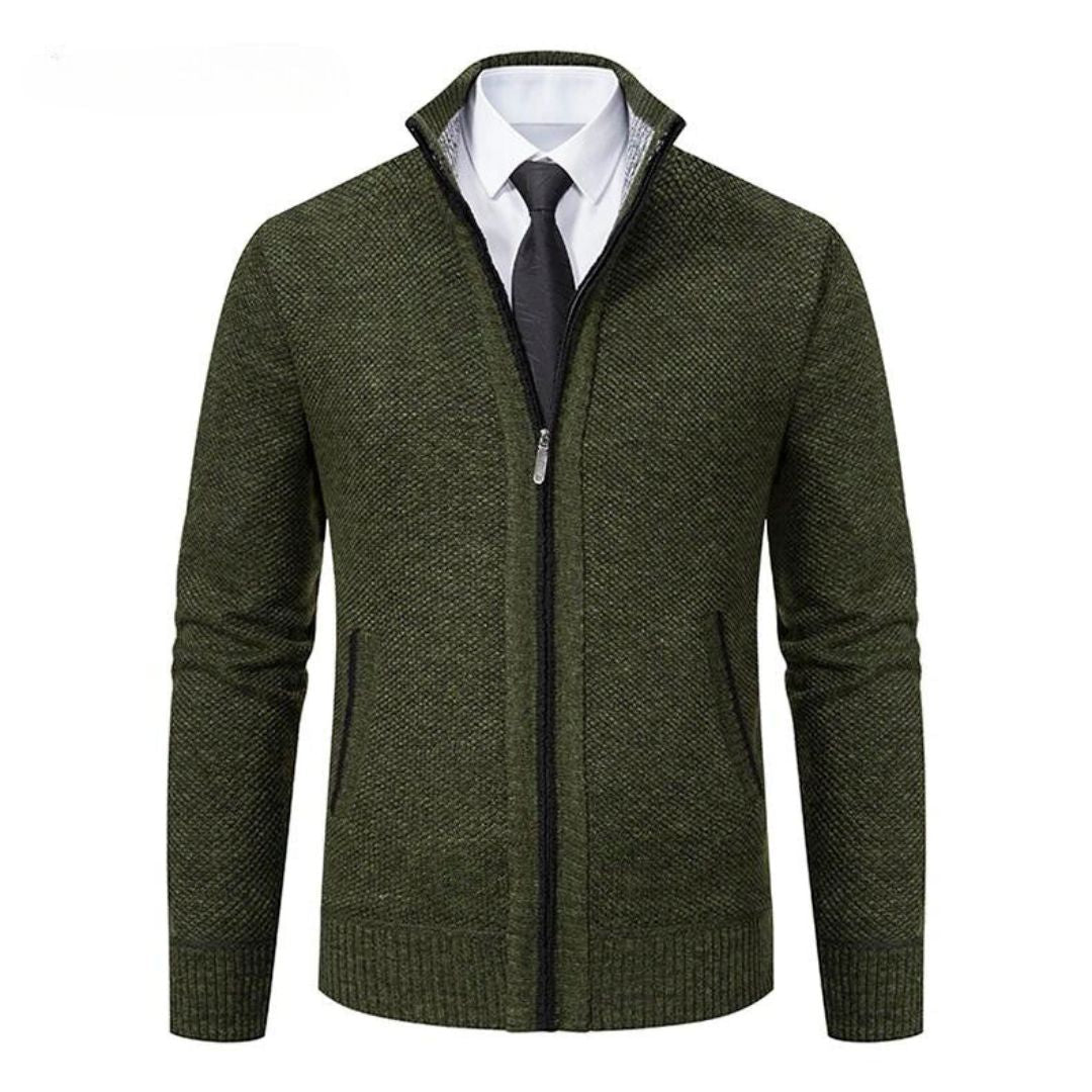 Adrian Pull Homme Tricot Noir à Fermeture Zip, Élégant & Confortable pour Toutes Occasions, vue 9