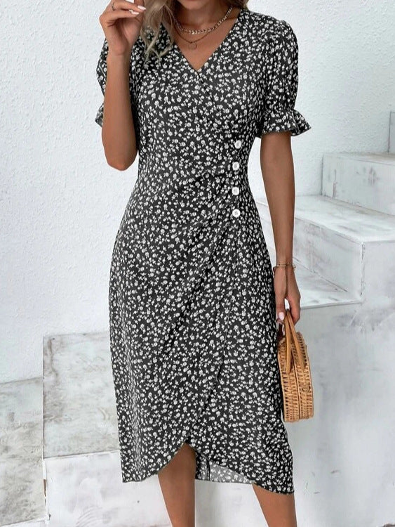 Raunama Fleurie Midi Robe d’été – Rachelle