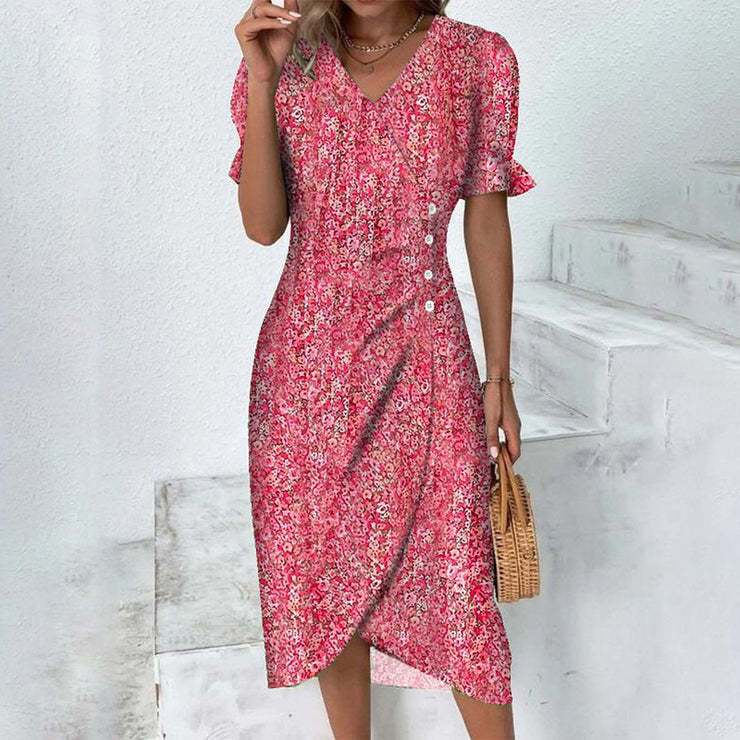 Raunama Fleurie Midi Robe d’été – Rachelle