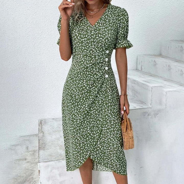 Raunama Fleurie Midi Robe d’été – Rachelle