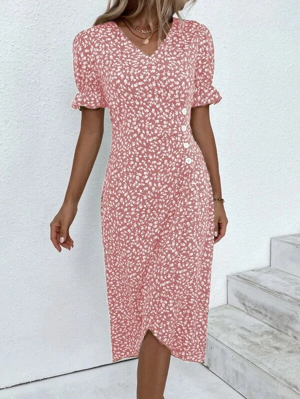 Raunama Fleurie Midi Robe d’été – Rachelle