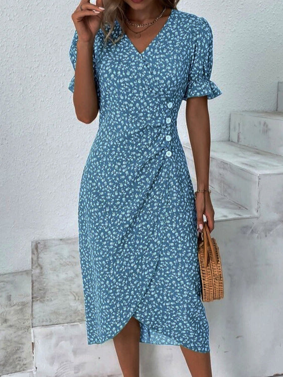 Raunama Fleurie Midi Robe d’été – Rachelle