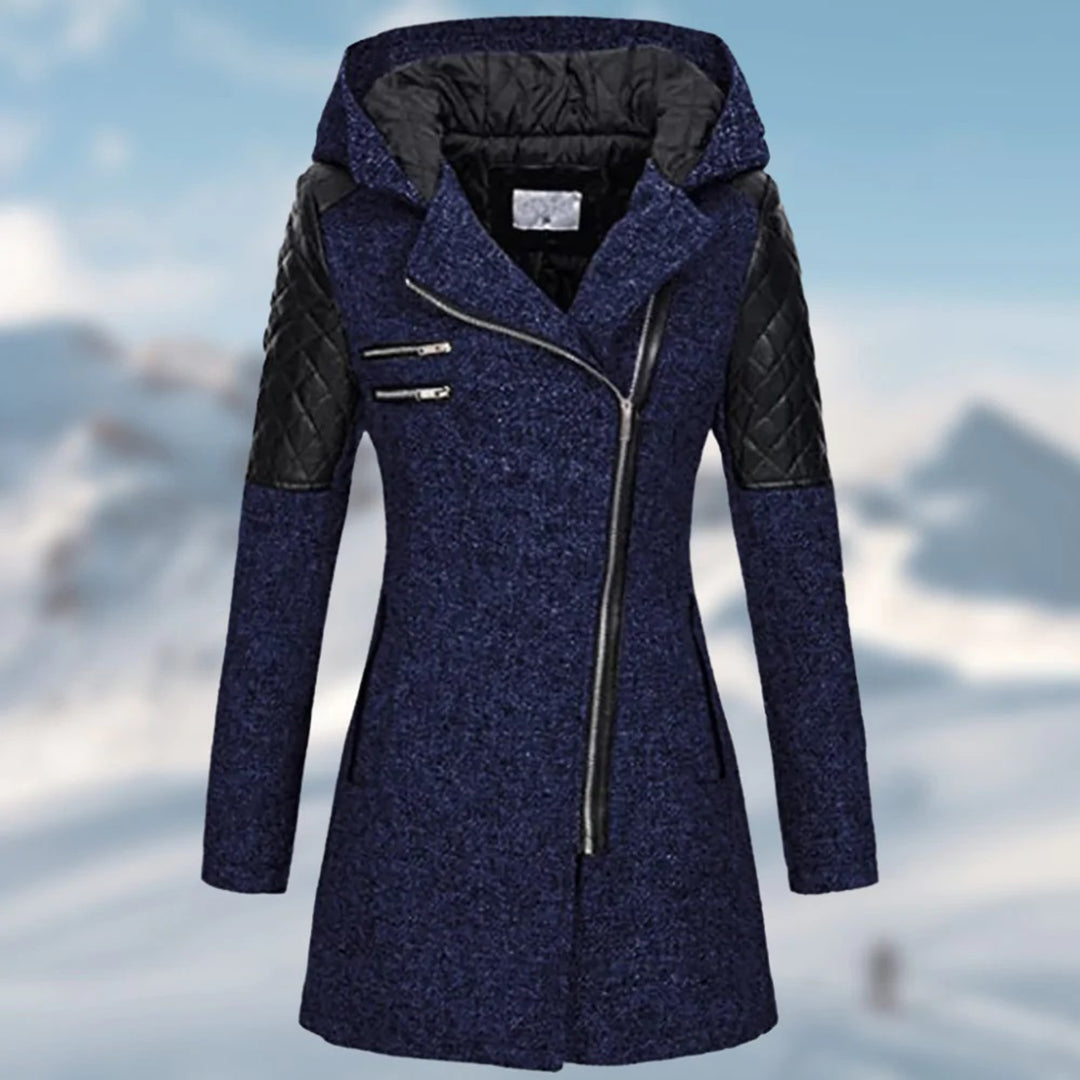 Jhey Manteau Long d’Hiver Femme Design Chaud à Capuche avec Coupe Élégante pour Froid, vue 5