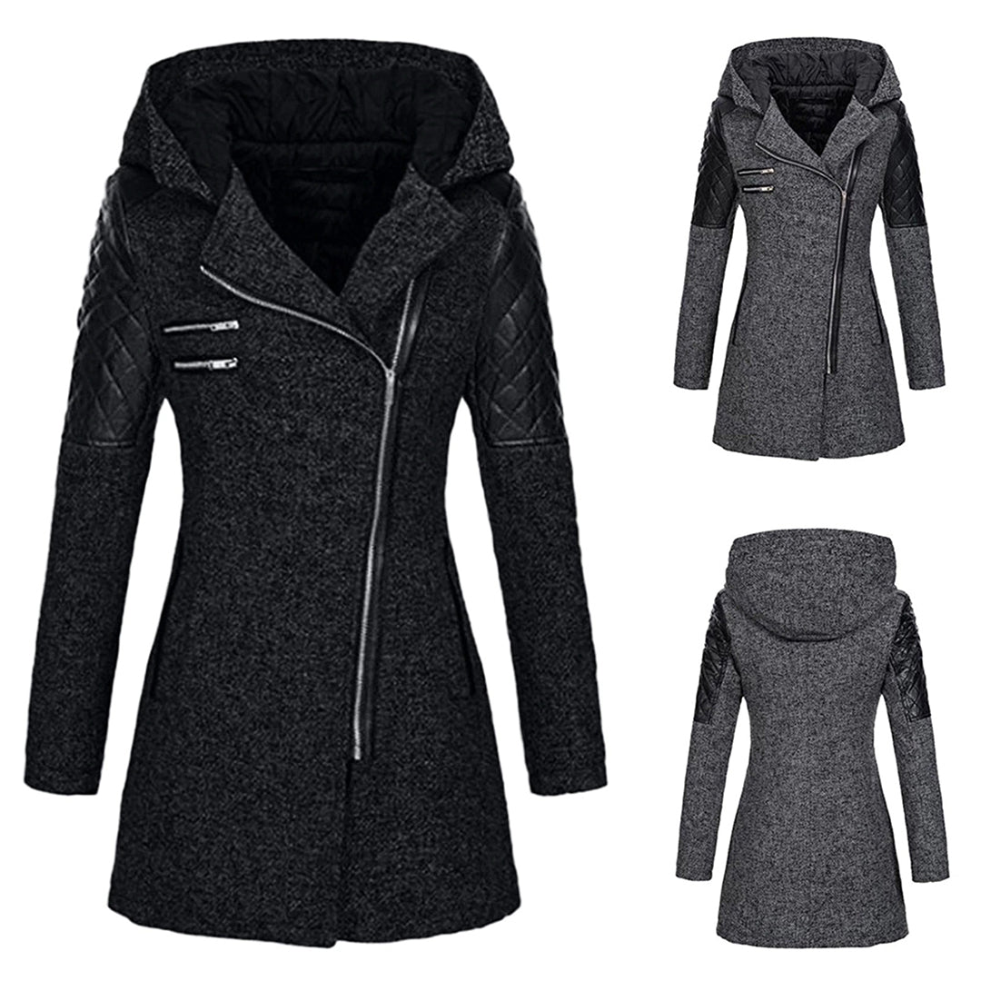 Jhey Manteau Long d’Hiver Femme Design Chaud à Capuche avec Coupe Élégante pour Froid, vue 13