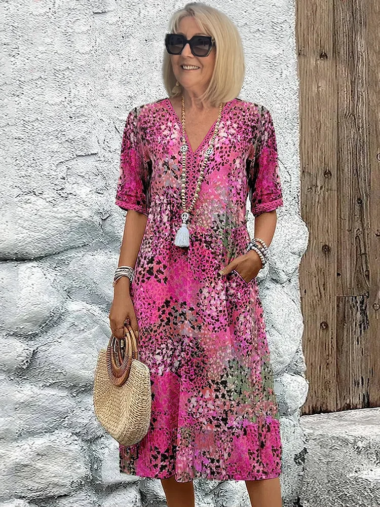 Ainama Boheme Midi Robe d’été – Marcia