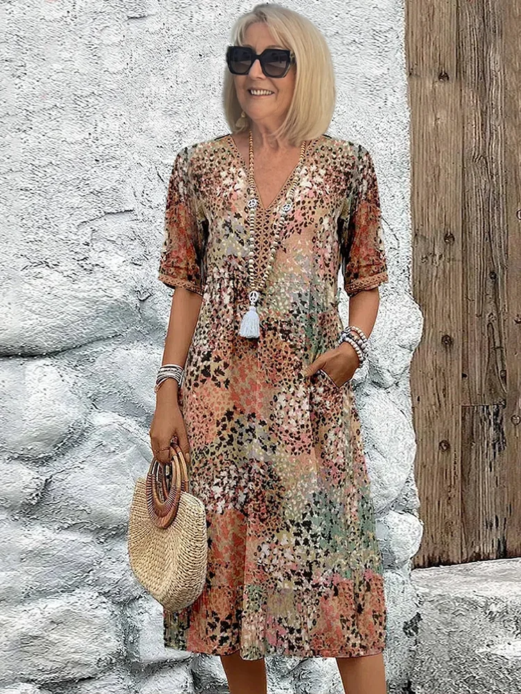 Ainama Boheme Midi Robe d’été – Marcia