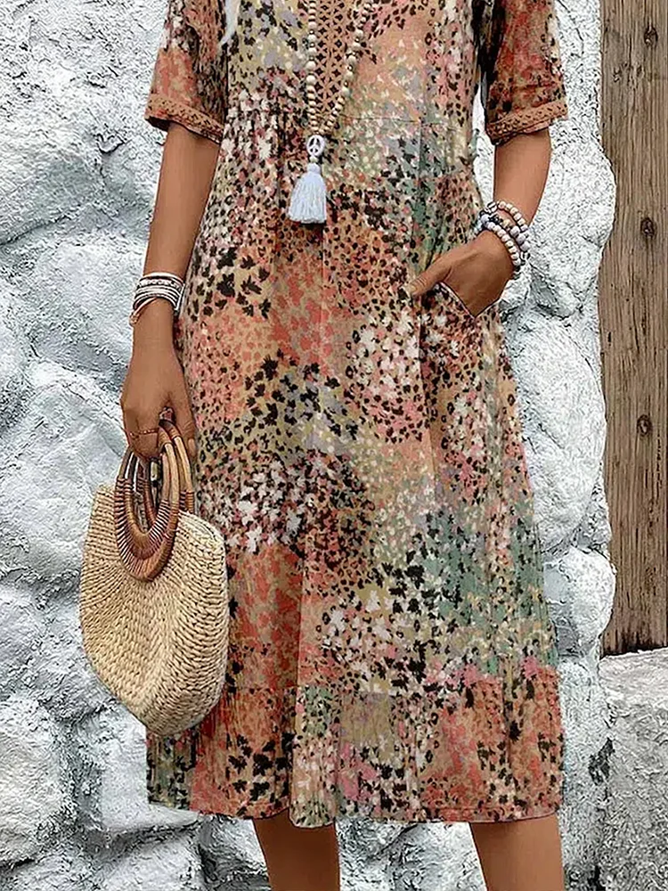 Ainama Boheme Midi Robe d’été – Marcia