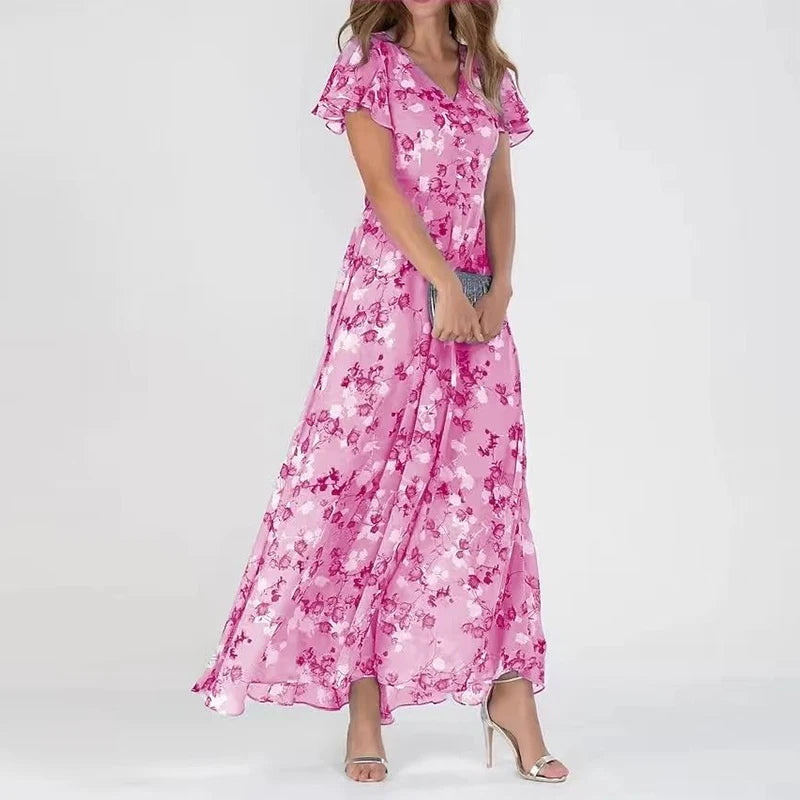 Oarrama Fleurie Maxi Robe d’été – Magdalena