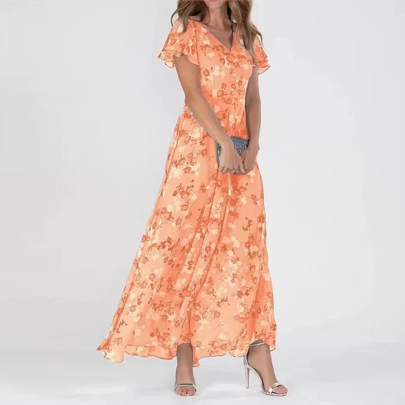 Oarrama Fleurie Maxi Robe d’été – Magdalena