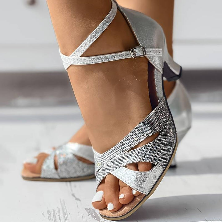 Rooraexa | Sandales élégantes à paillettes